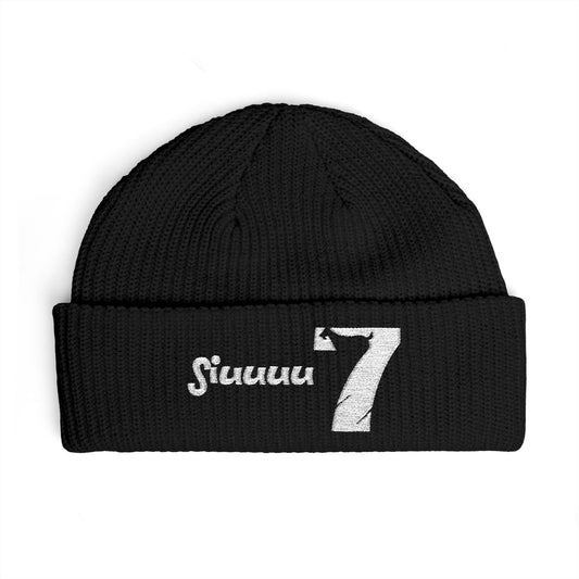 Cuff Beanie — Vintage 'Sicuu 7' Knit Beanie