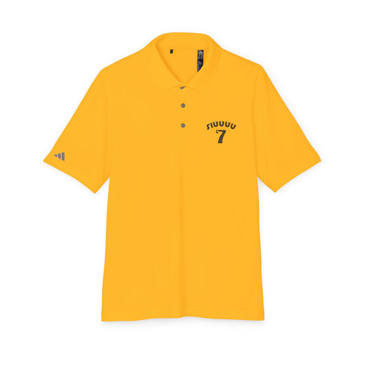Performance Polo — Minimal '7' Chest Logo Athletic Golf Shirt