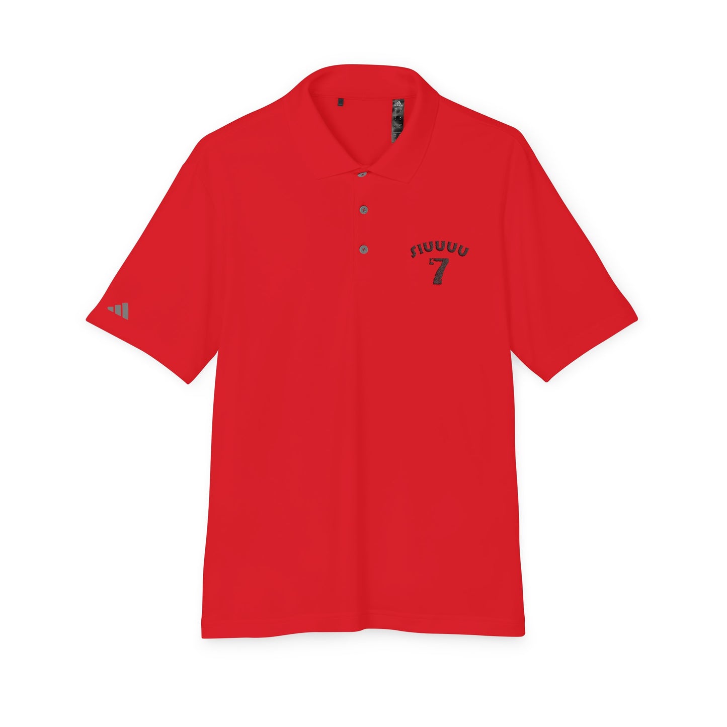 Performance Polo — Minimal '7' Chest Logo Athletic Golf Shirt