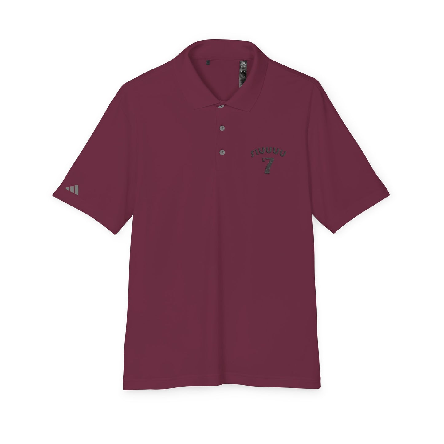 Performance Polo — Minimal '7' Chest Logo Athletic Golf Shirt