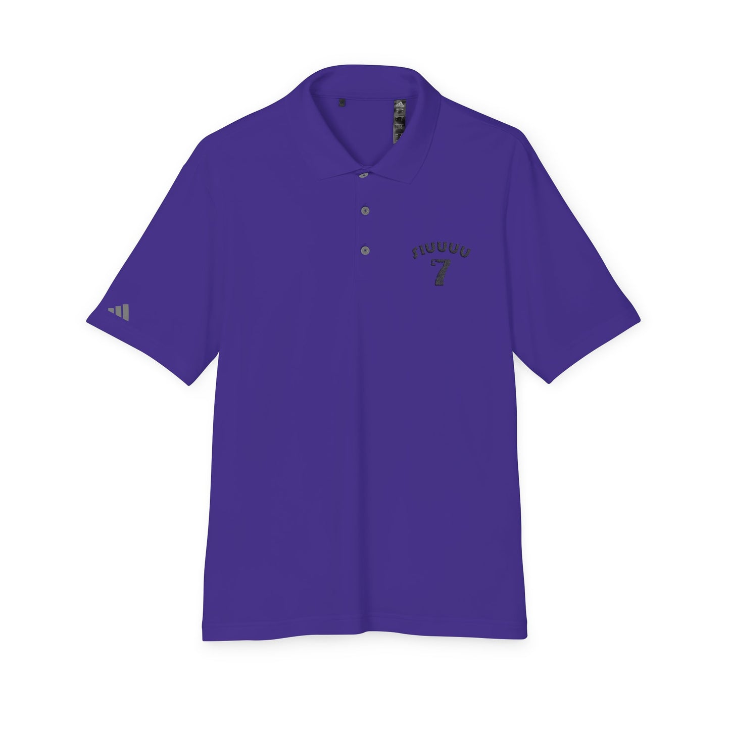 Performance Polo — Minimal '7' Chest Logo Athletic Golf Shirt