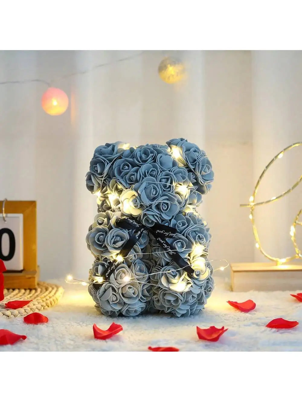 Rose Teddy Bear Artificial Flower Anniversary Valentines Day Birthday Gift Mothers Day Mom Gifts Girlfriend Birthday Gifts Women