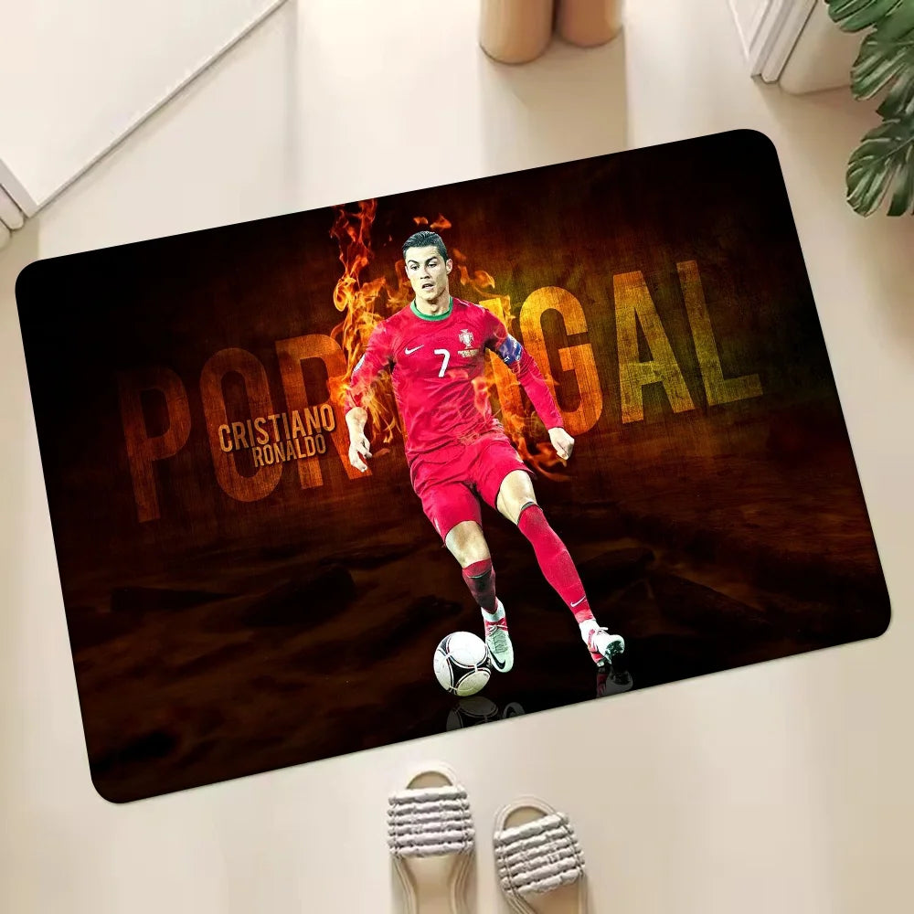 1pc C-Cristiano Ronaldo Floor Mat Home Bathroom Absorbent Mats Anti-Slip Mats Home Decor Supplies