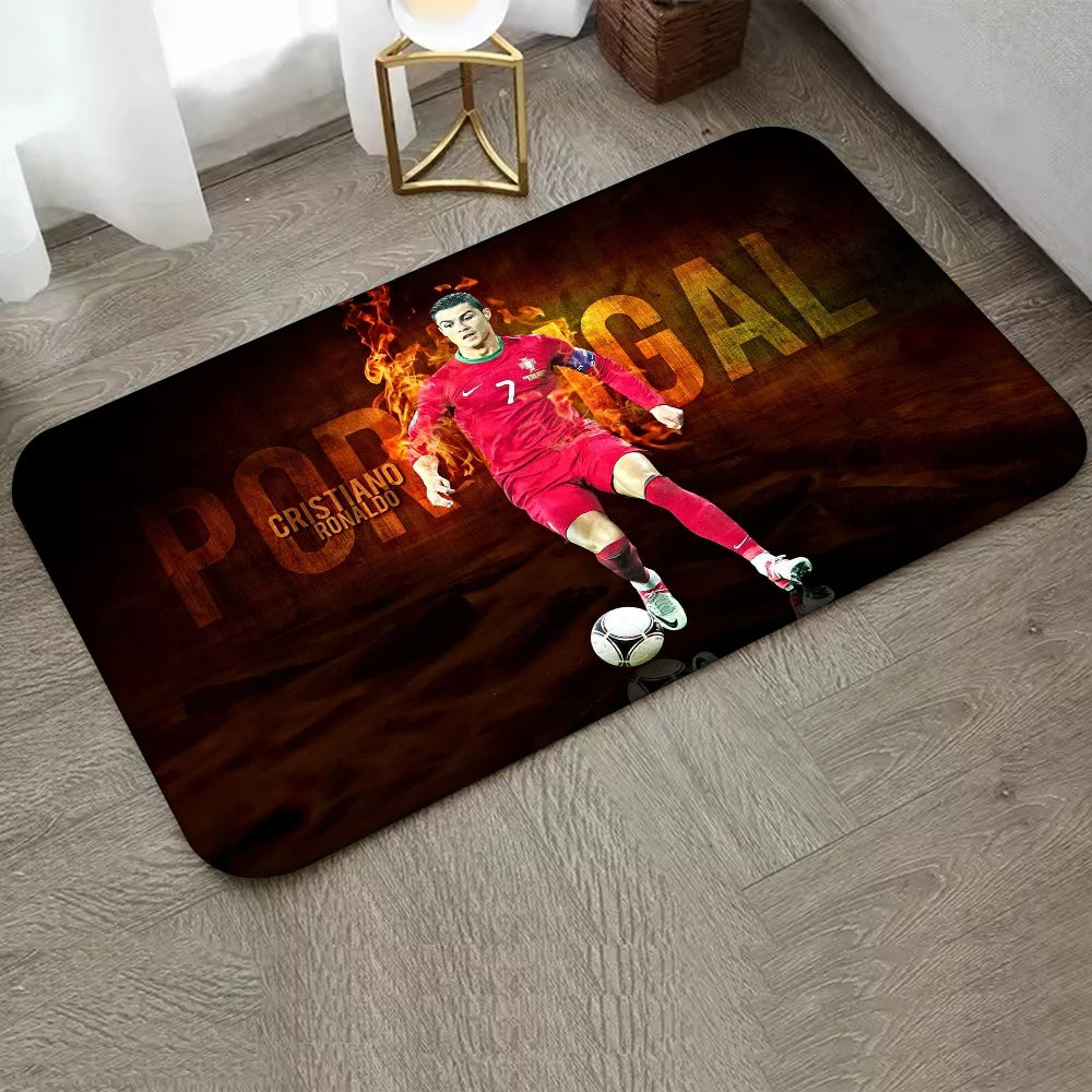 1pc C-Cristiano Ronaldo Floor Mat Home Bathroom Absorbent Mats Anti-Slip Mats Home Decor Supplies