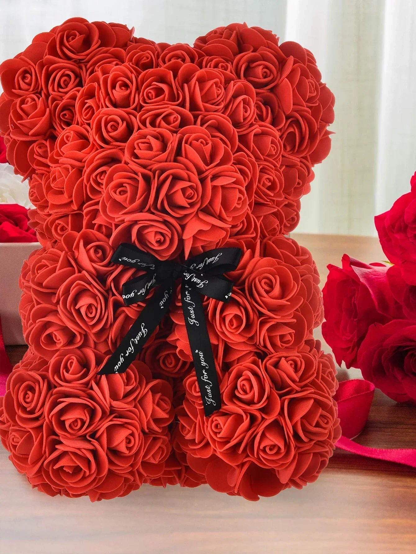 Rose Teddy Bear Artificial Flower Anniversary Valentines Day Birthday Gift Mothers Day Mom Gifts Girlfriend Birthday Gifts Women
