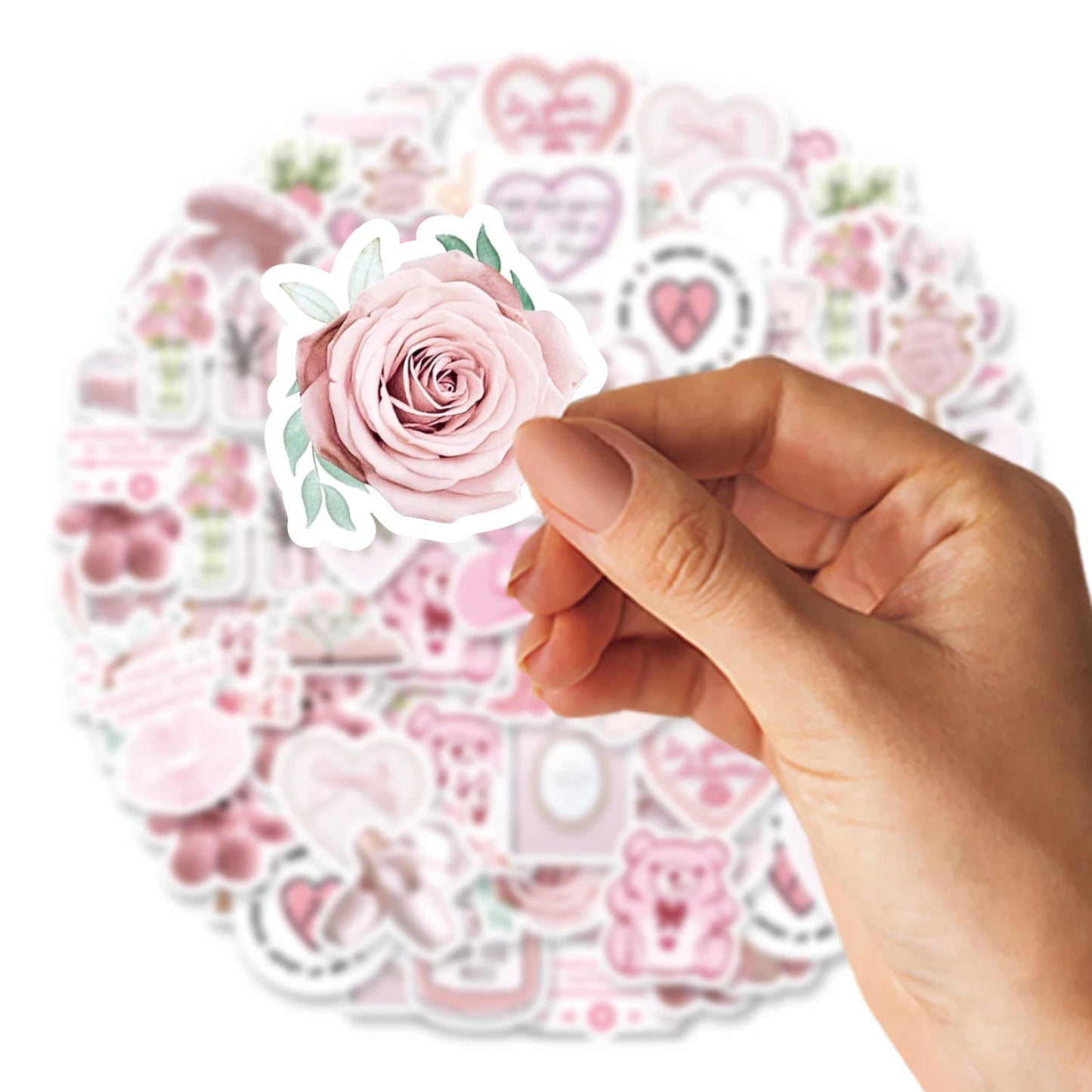 46pcs Valentine's Day Theme Pattern Stickers, Suitable for Valentine Parties, Photo Albums, Notebooks, Phone Cases, Water Bottle