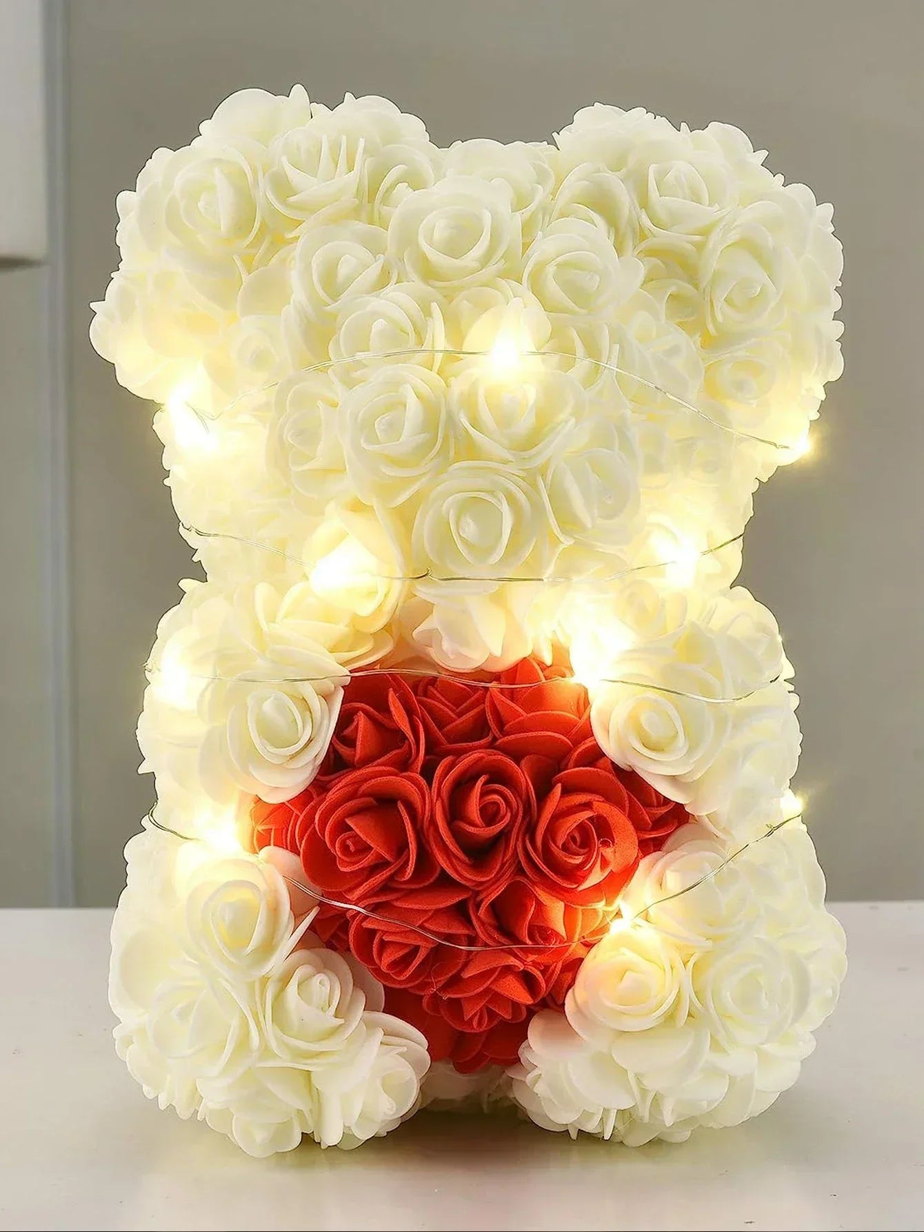 Rose Teddy Bear Artificial Flower Anniversary Valentines Day Birthday Gift Mothers Day Mom Gifts Girlfriend Birthday Gifts Women