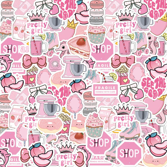 46pcs Valentine's Day Theme Pattern Stickers, Suitable for Valentine Parties, Photo Albums, Notebooks, Phone Cases, Water Bottle