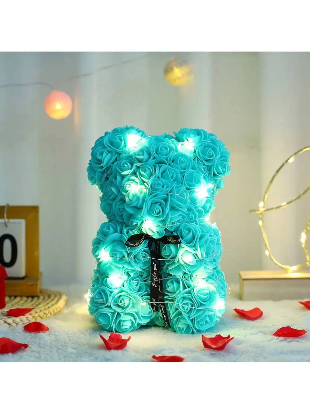 Rose Teddy Bear Artificial Flower Anniversary Valentines Day Birthday Gift Mothers Day Mom Gifts Girlfriend Birthday Gifts Women