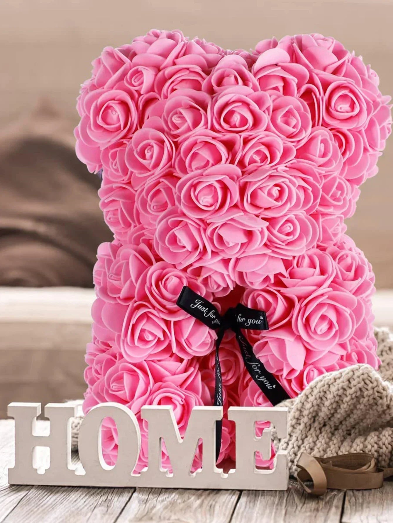 Rose Teddy Bear Artificial Flower Anniversary Valentines Day Birthday Gift Mothers Day Mom Gifts Girlfriend Birthday Gifts Women