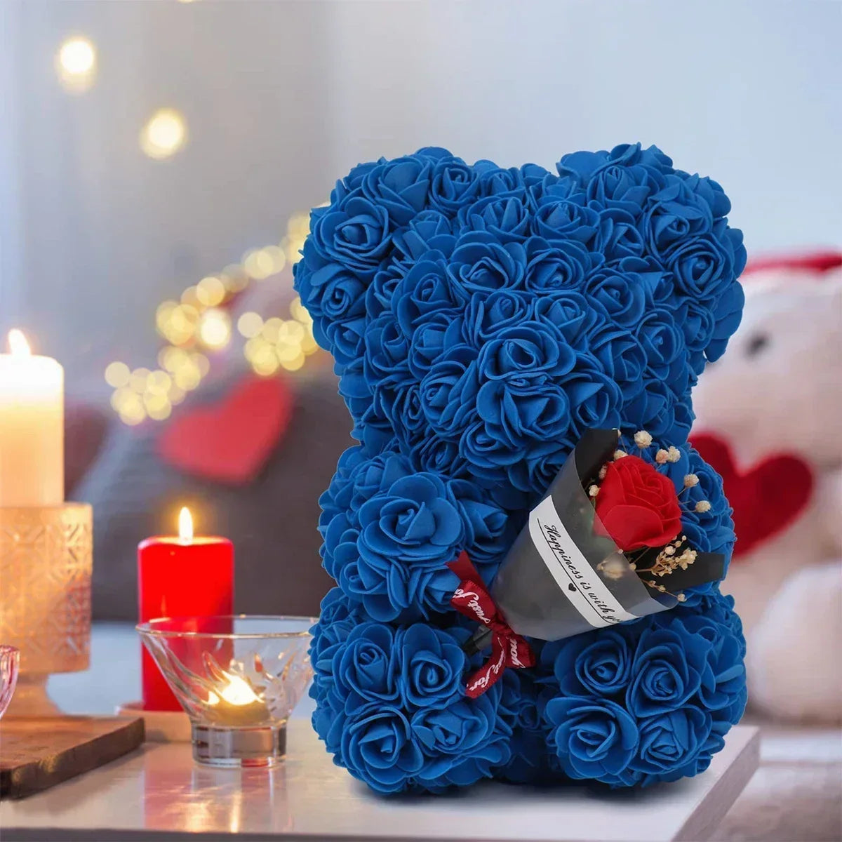 Rose Teddy Bear Artificial Flower Anniversary Valentines Day Birthday Gift Mothers Day Mom Gifts Girlfriend Birthday Gifts Women