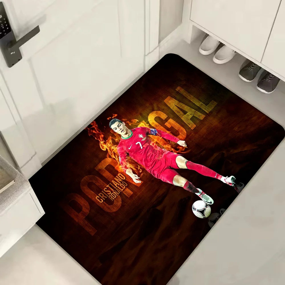 1pc C-Cristiano Ronaldo Floor Mat Home Bathroom Absorbent Mats Anti-Slip Mats Home Decor Supplies