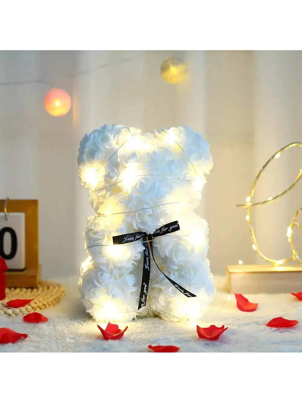 Rose Teddy Bear Artificial Flower Anniversary Valentines Day Birthday Gift Mothers Day Mom Gifts Girlfriend Birthday Gifts Women
