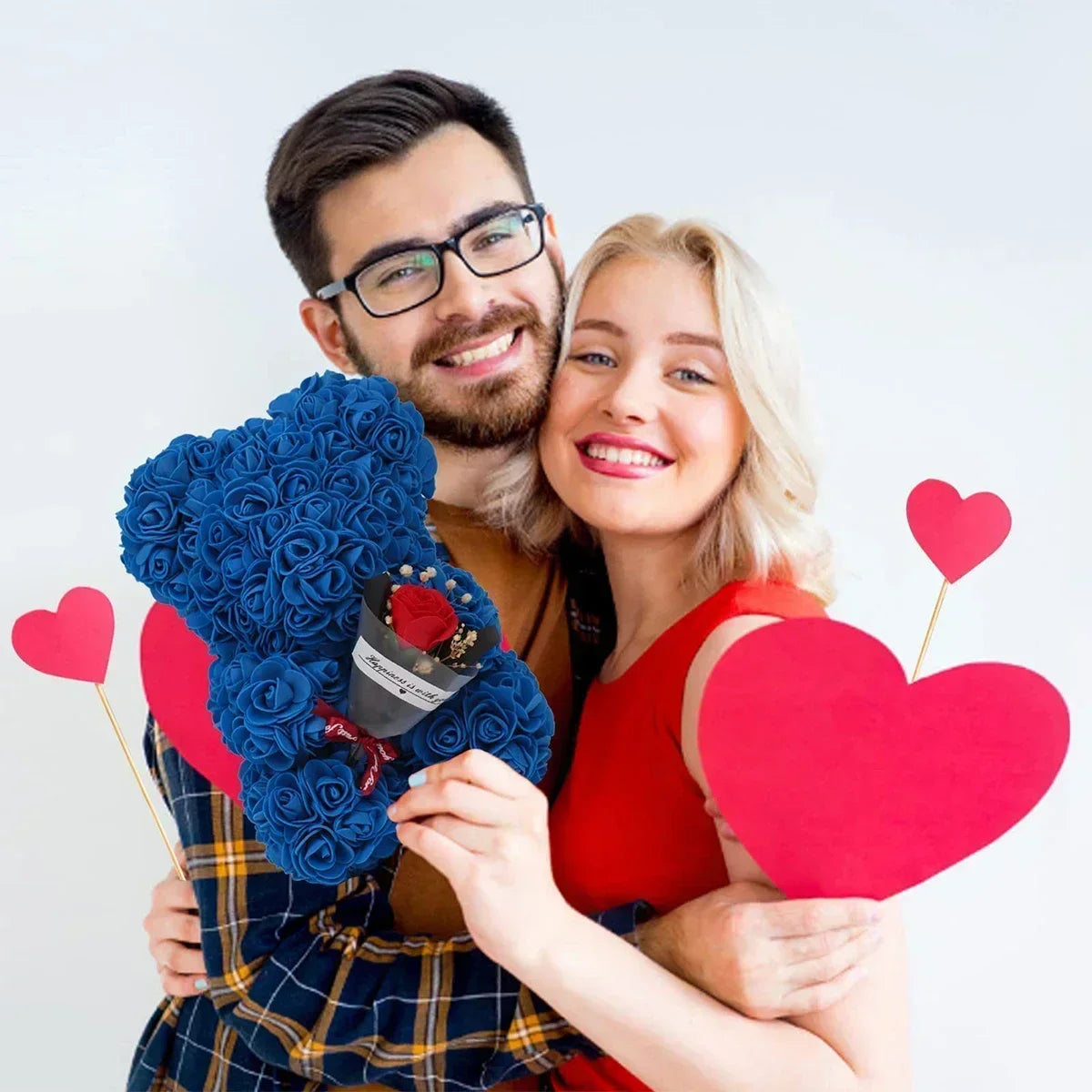 Rose Teddy Bear Artificial Flower Anniversary Valentines Day Birthday Gift Mothers Day Mom Gifts Girlfriend Birthday Gifts Women