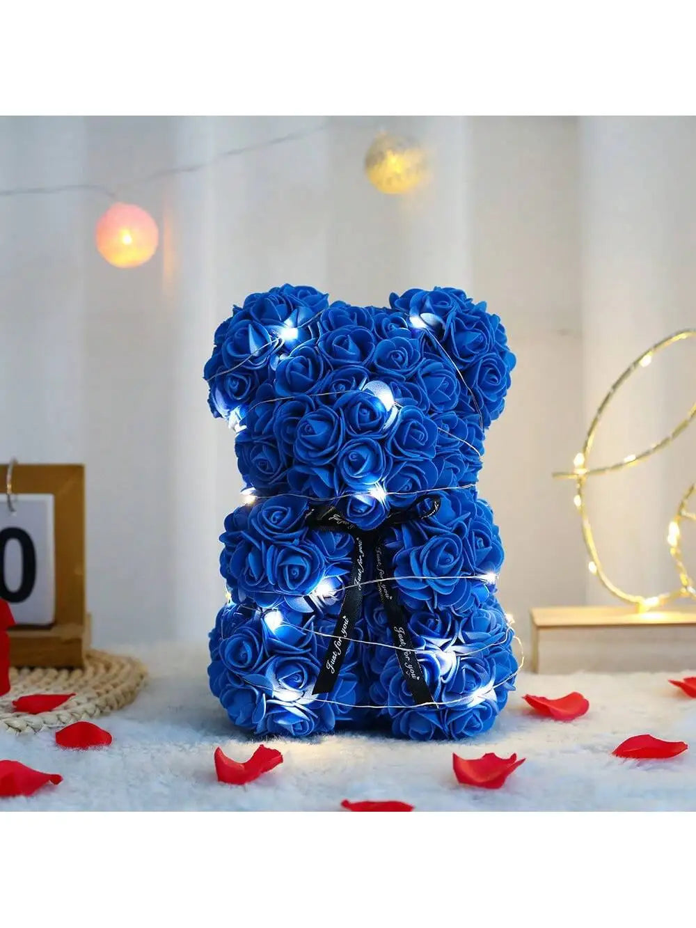 Rose Teddy Bear Artificial Flower Anniversary Valentines Day Birthday Gift Mothers Day Mom Gifts Girlfriend Birthday Gifts Women