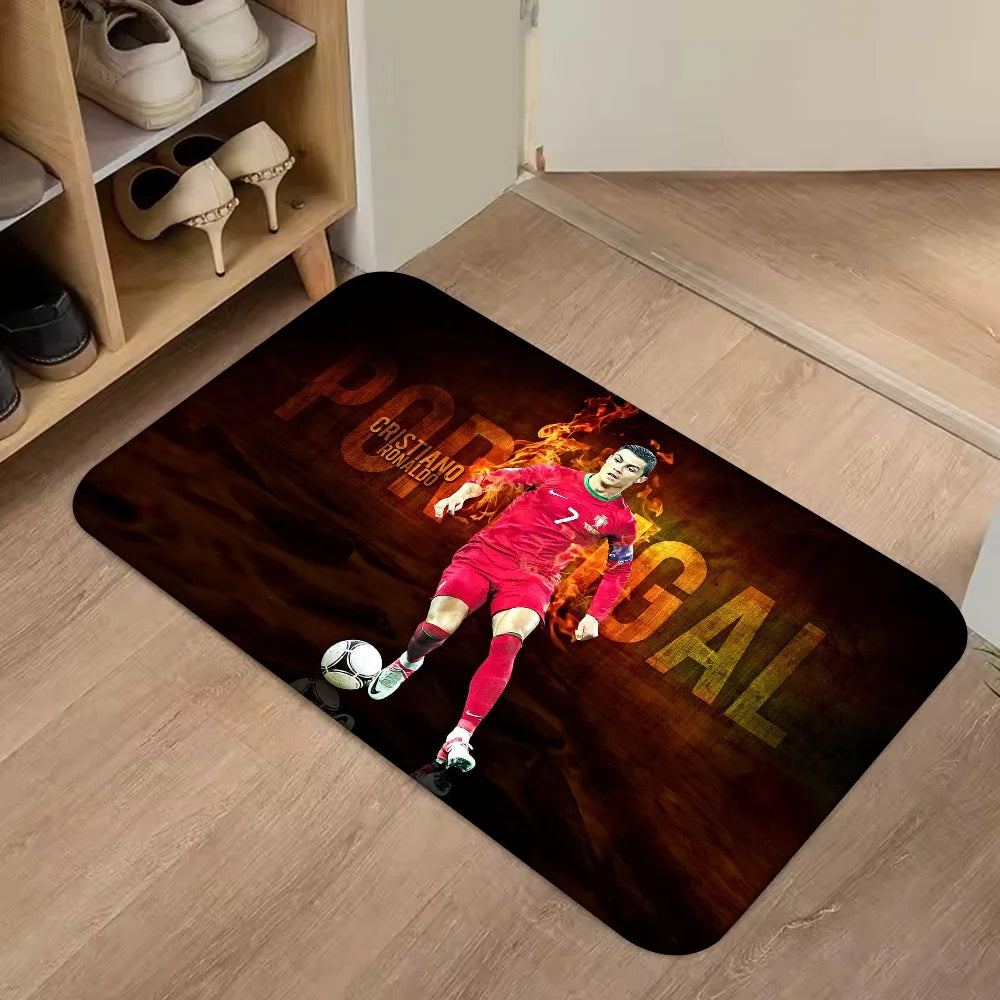 1pc C-Cristiano Ronaldo Floor Mat Home Bathroom Absorbent Mats Anti-Slip Mats Home Decor Supplies