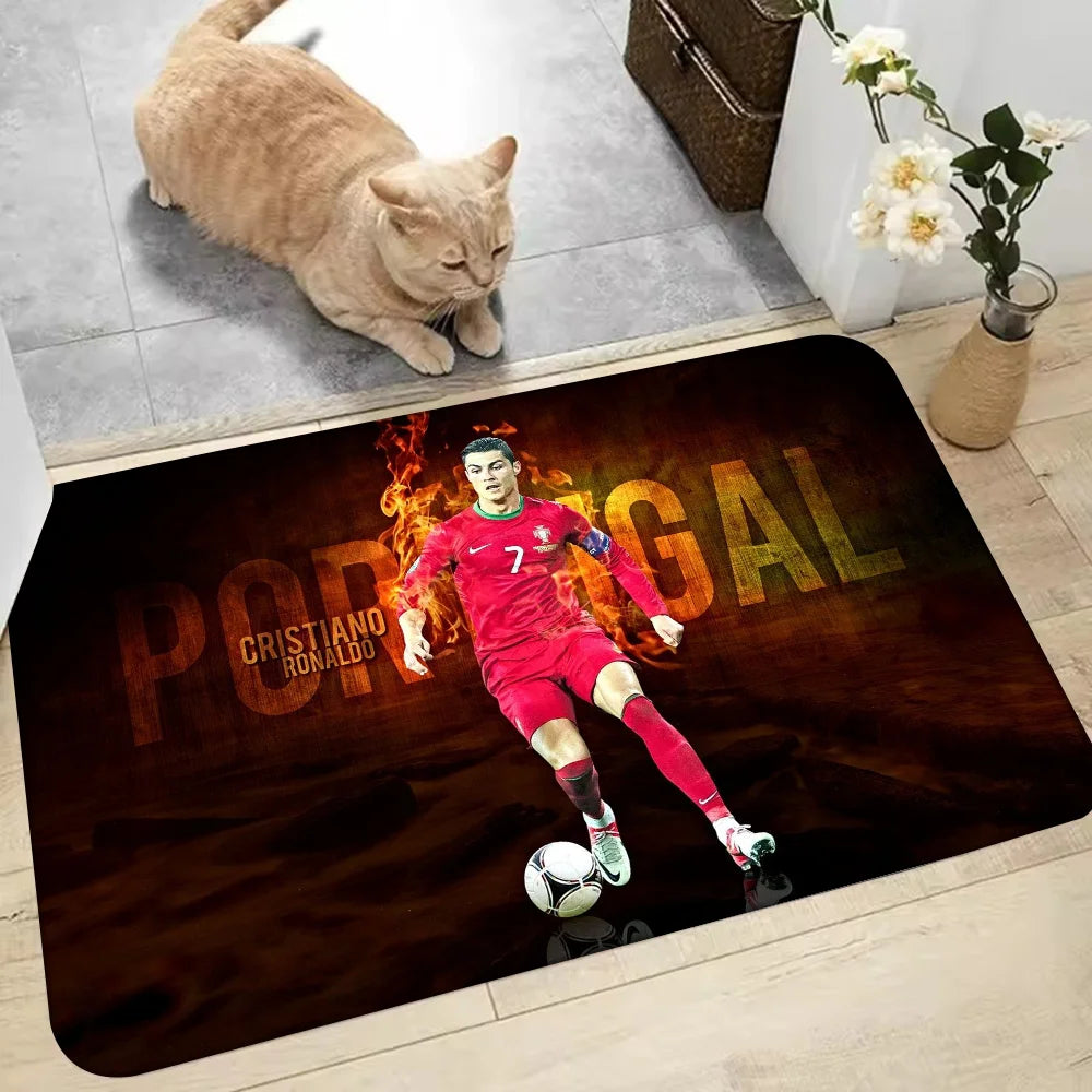 1pc C-Cristiano Ronaldo Floor Mat Home Bathroom Absorbent Mats Anti-Slip Mats Home Decor Supplies